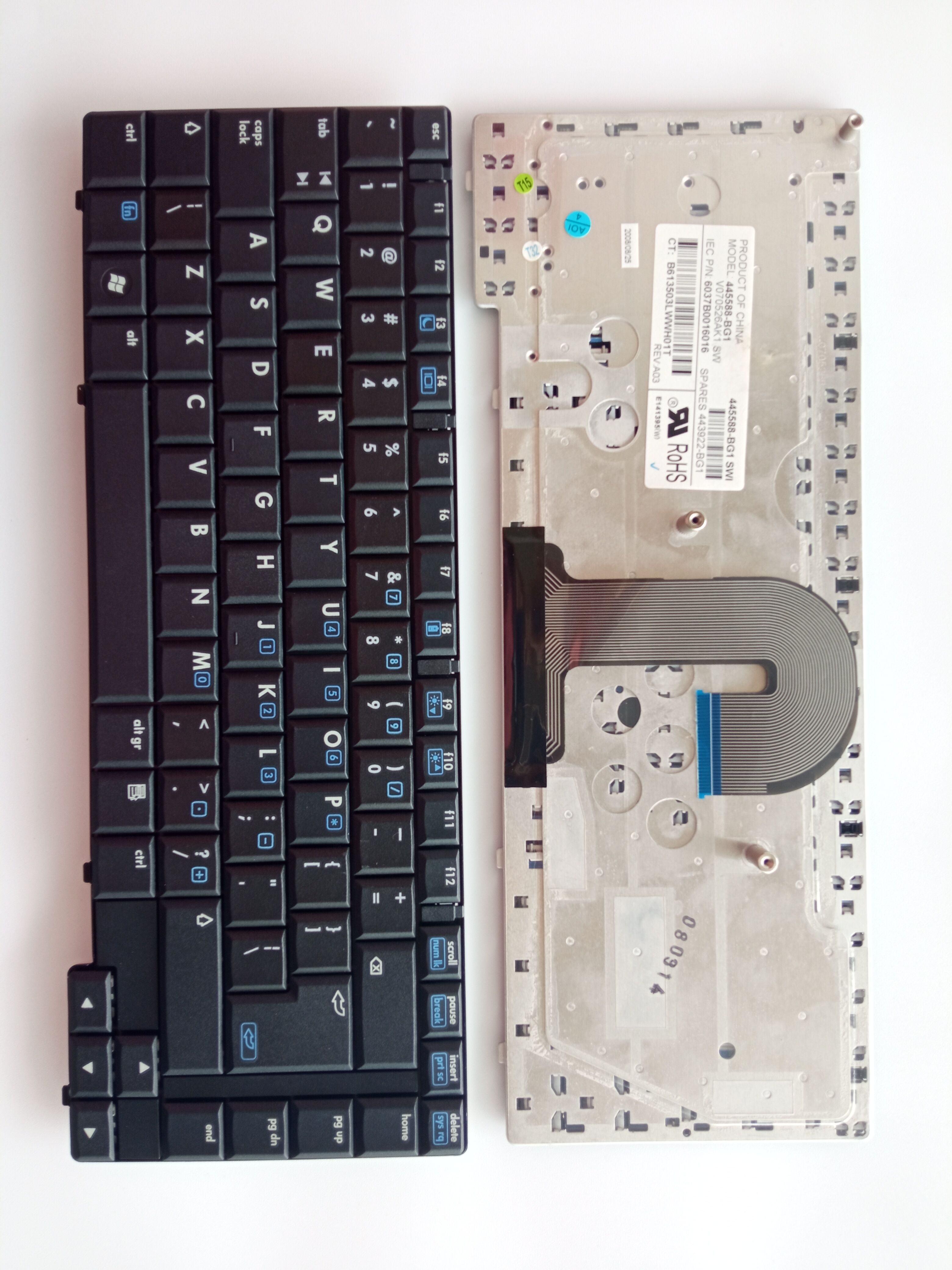 Picture of New Replacement Laptop Keyboard For HP 6510/6515/6710/6715 BLACK UI Layout